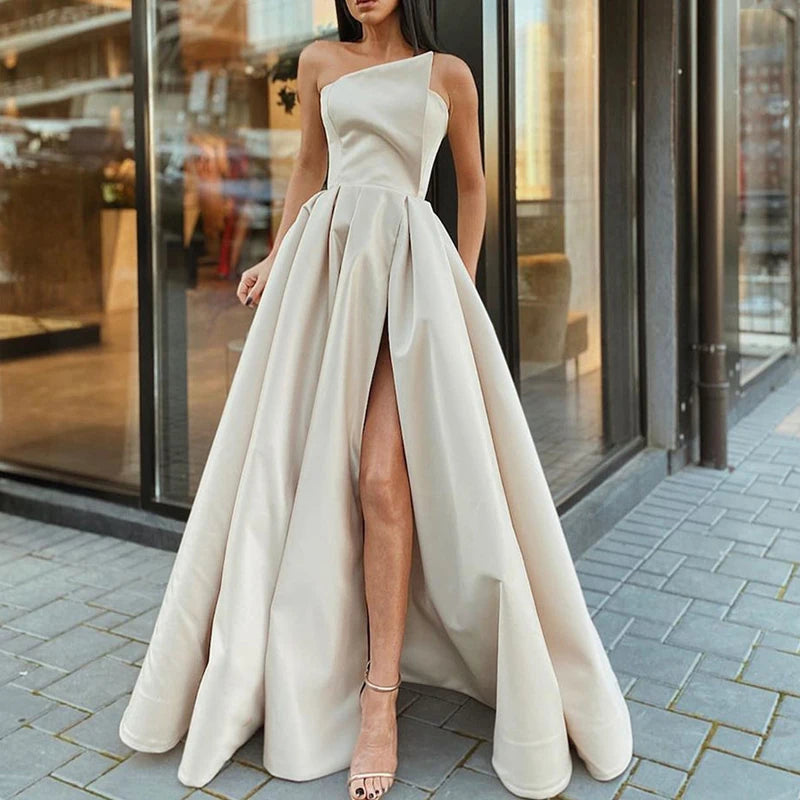 Women Sexy Off Shoulder Long Dress Elegant