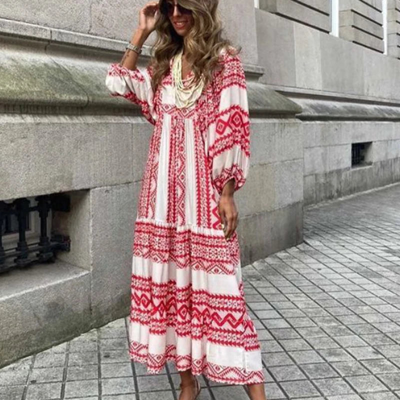 Autumn Fashion Half Sleeve Women Loose Dress