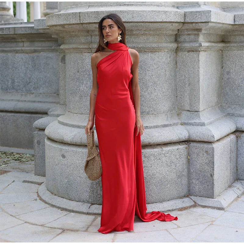 Sexy Satin Ribbon Party Dress