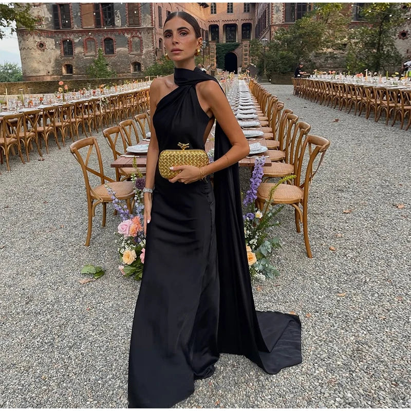 Sexy Satin Ribbon Party Dress