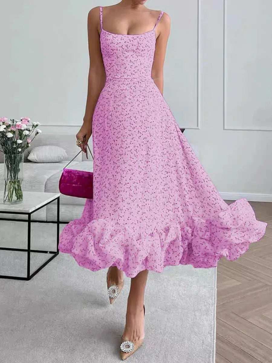 Vintage Floral Midi Sundress