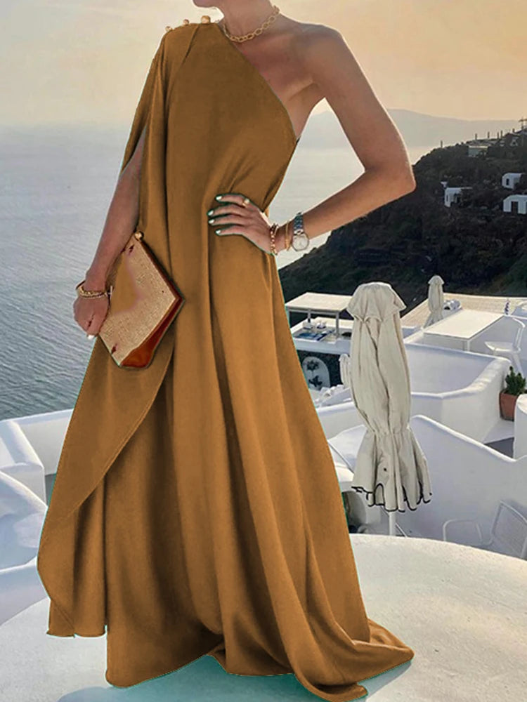 Women Sexy Off Shoulder Boho Long Dress Elegant