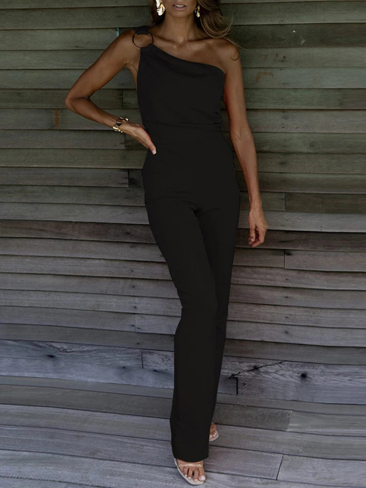 Sexy Backless Sleeveless Jumpsuit Summer Women Elegant