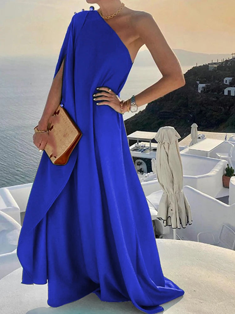Women Sexy Off Shoulder Boho Long Dress Elegant