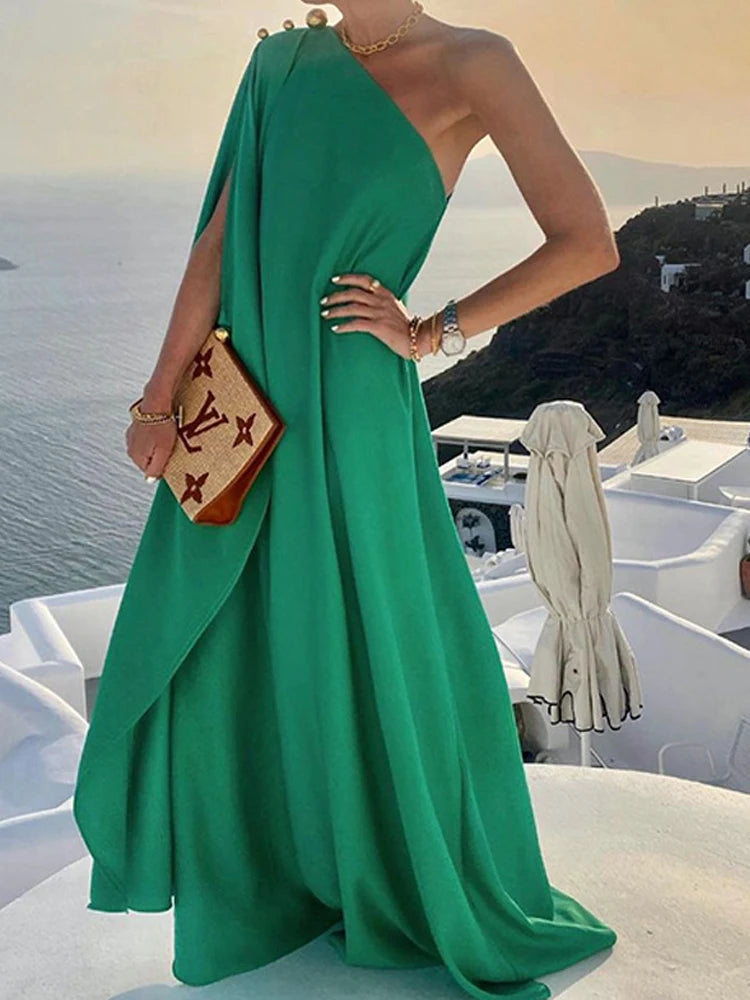 Women Sexy Off Shoulder Boho Long Dress Elegant